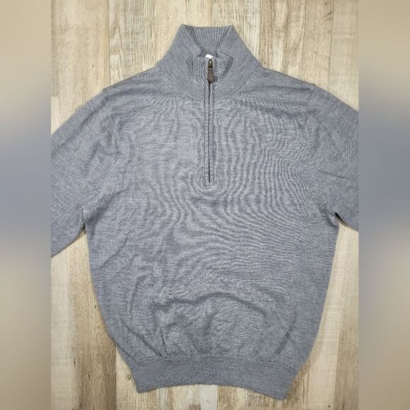 100% EXTRA FINE WOOL  men's 346 brooks brothers small sweater quarter zip - Picture 11 of 11